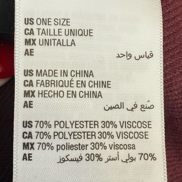 Alfani men’s scarf Navy Burgundy maroon NWT one size colorblock - Picture 6 of 6